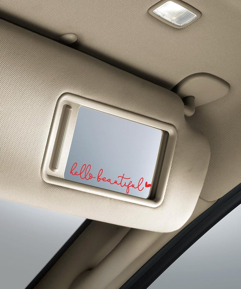 RACOONA Rearview Mirror Decal,Hello Beautiful Decal,Car Accessories Stickers Rearview Mirror Sticker (Red) - Image 5